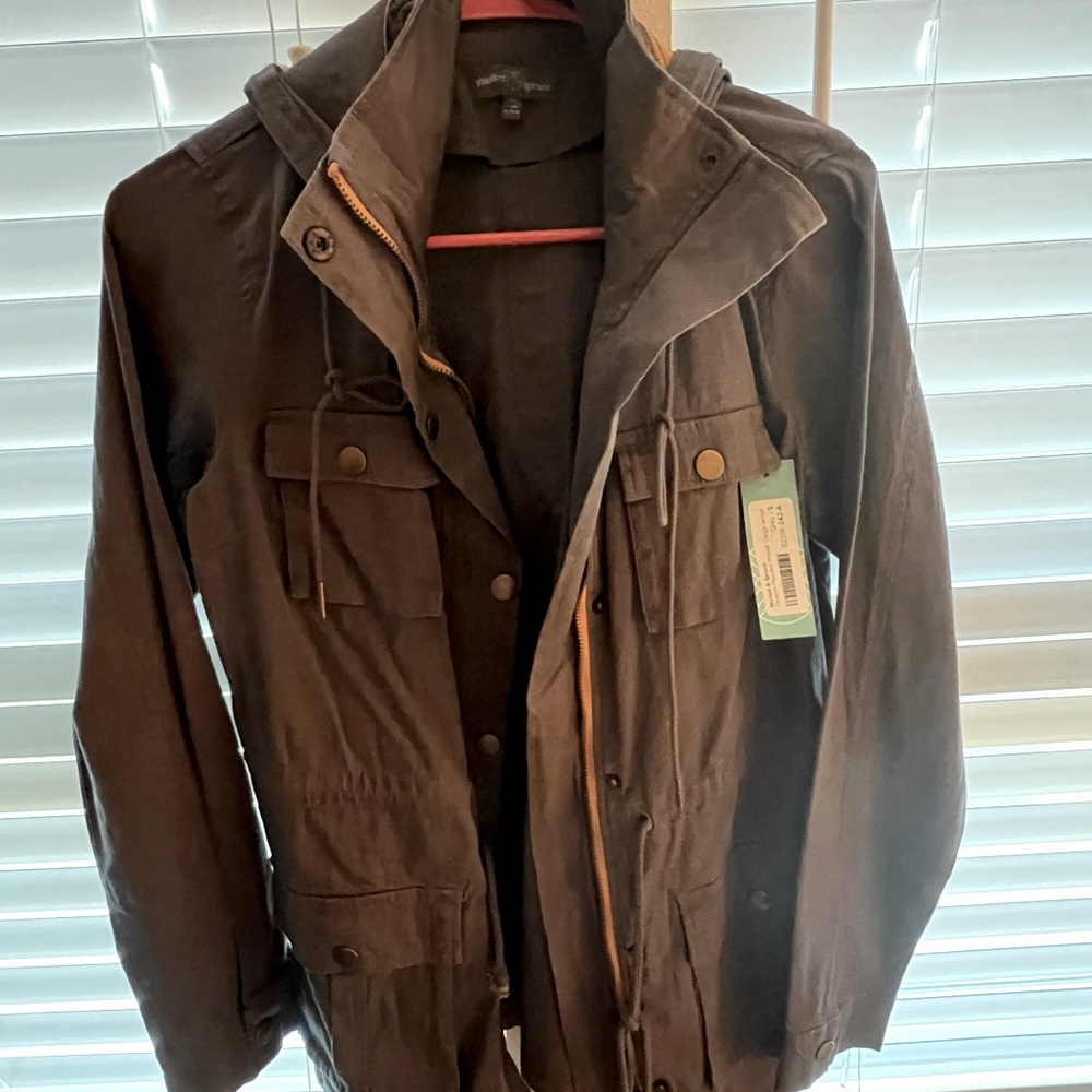 NEW Stitch Fiz Grey Hooded Zip Anorak
